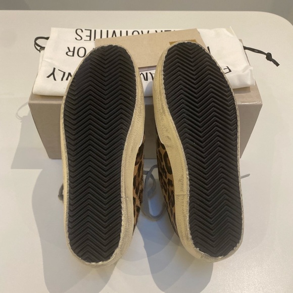 Golden Goose Superstar Sneaker in Leopard/Black Leather sz 37 New in Box - Picture 9 of 11